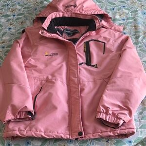 Womens Pink Ski Jacket with Hood